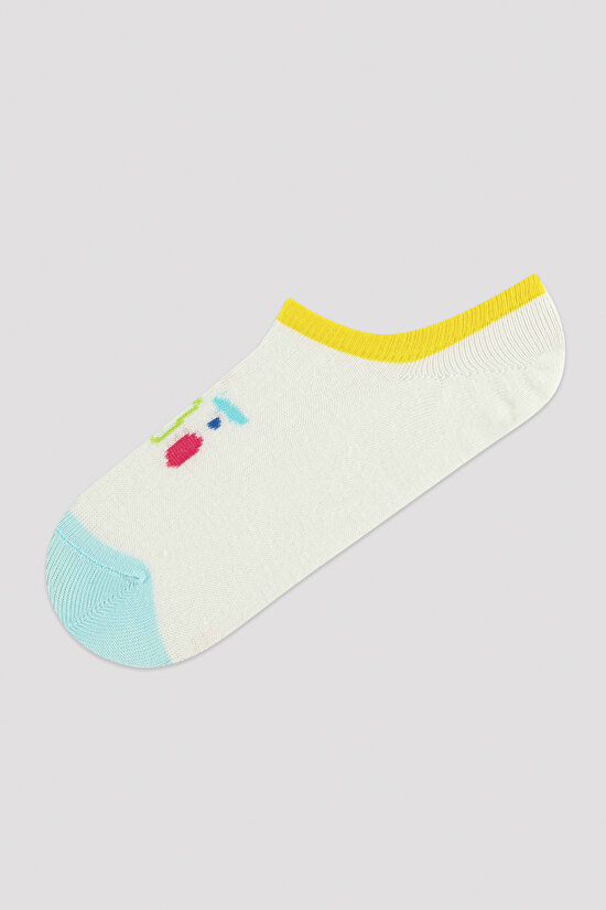 Çok Renkli Desenli Sneaker Çorabı - 4