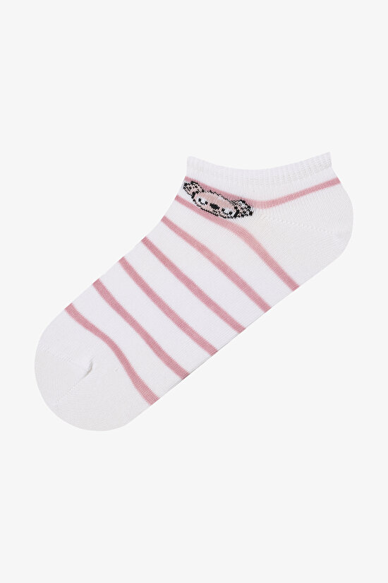 Mini Koala Pink White 3in1 Liner Socks - 3