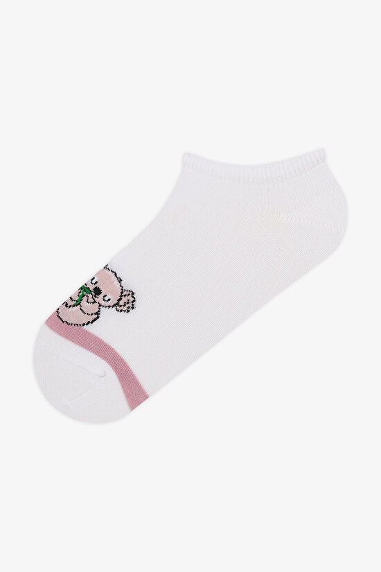 Mini Koala Pink White 3in1 Liner Socks - 4