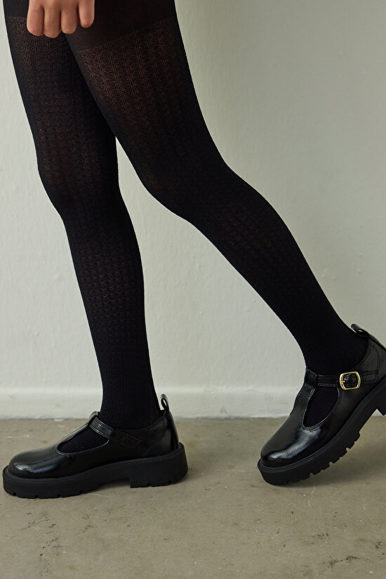 Siyah Kız Çocuk Pretty 90 Denye Mikro Külotlu Çorap - 3