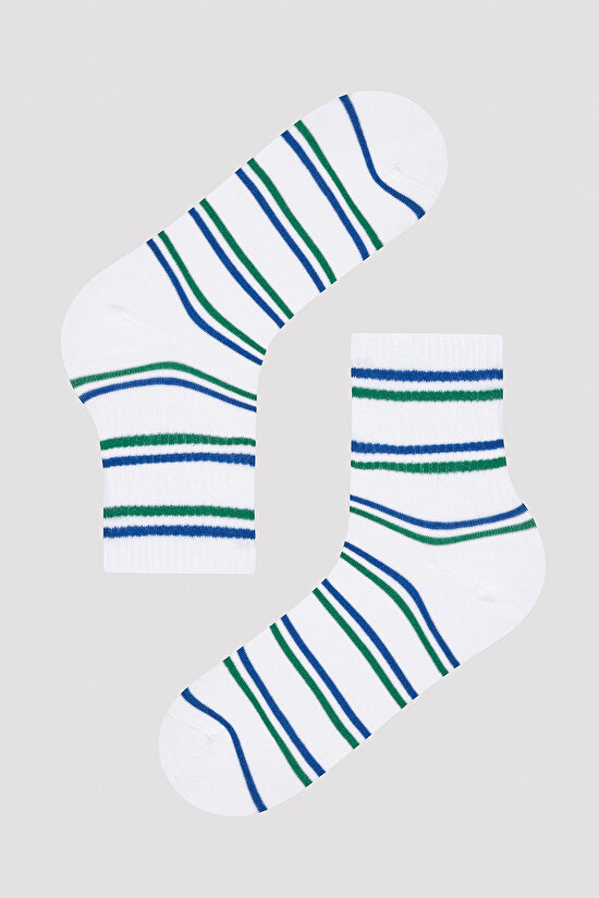 Erkek Çocuk Mid Stripe Mavi 3lü Soket Çorap - 3