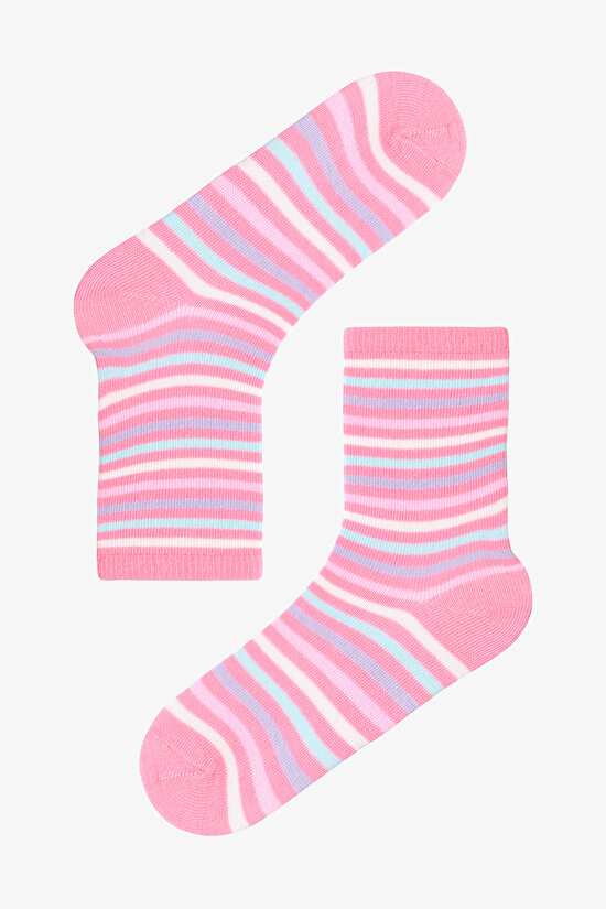 Çok Renkli Kız Çocuk Galaxy Unicorn 4lü Soket Çorap - 4