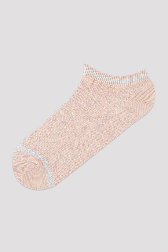 Jakarlı Soft Renkli 3lü Patik Çorap - 3