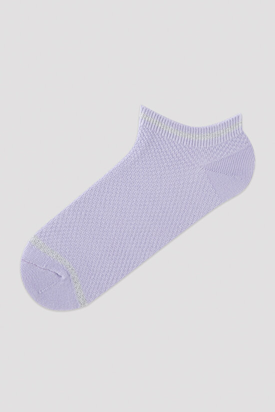 Jakarlı Soft Renkli 3lü Patik Çorap - 4