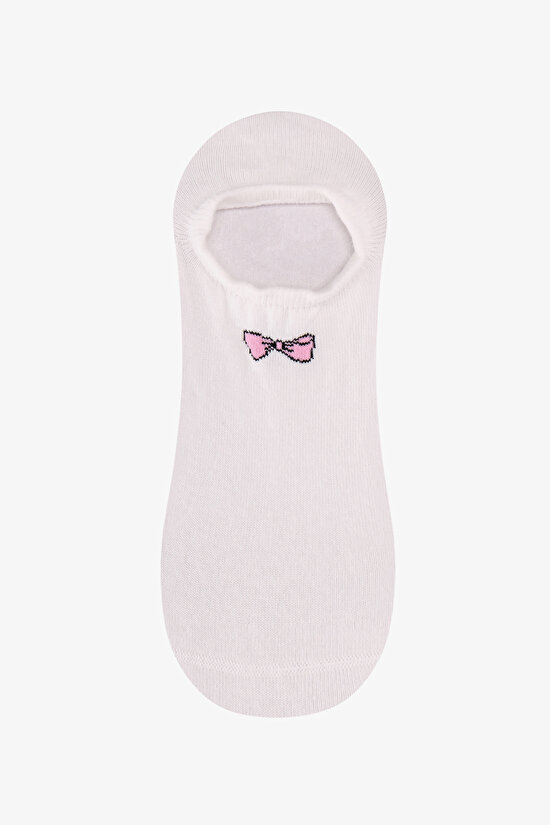 Beyaz Gri Pembe Tiny Bear 3 Çift Sneaker Çorap - 2