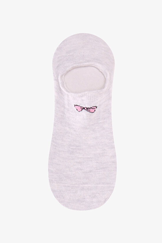 Beyaz Gri Pembe Tiny Bear 3 Çift Sneaker Çorap - 3