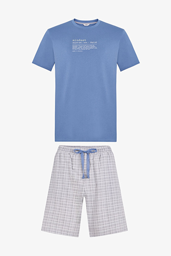 Erkek Renkli Mindful Tide Pijama Takımı - 1