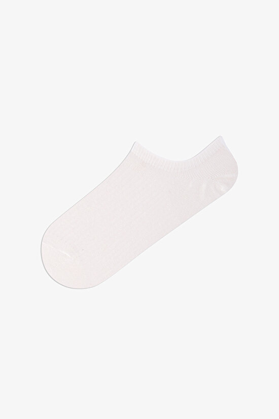 3 Çift Pamuklu Renkli Kendinden Desenli Sneaker Çorap - 4