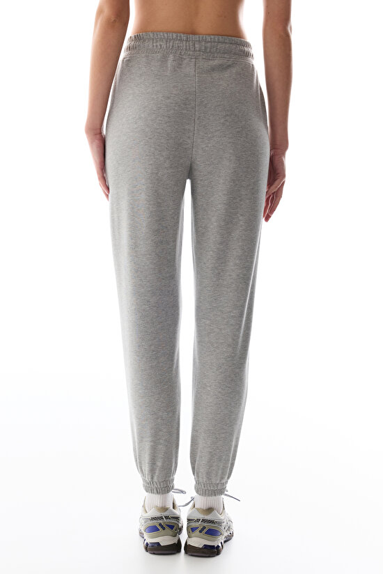 Grey Melange New High Waist Active Sweatpants - 2