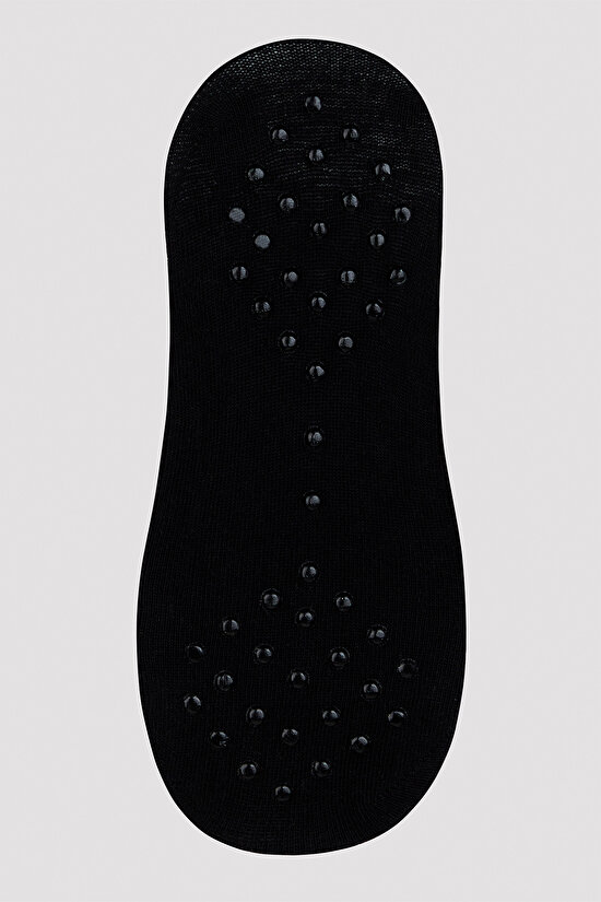 Çapraz Siyah Babet Çorabı - 2