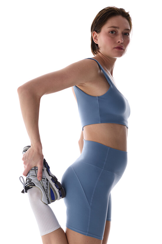 Dark Blue Heart Shaping Hot Pants - 1