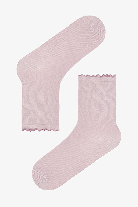 Gül Beyaz Frill Koala  2li Soket Çorap - 3