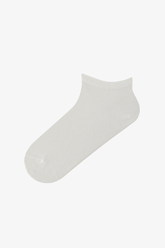 5 Çift Pamuklu Renkli Kalp Desenli Patik Çorap - 6