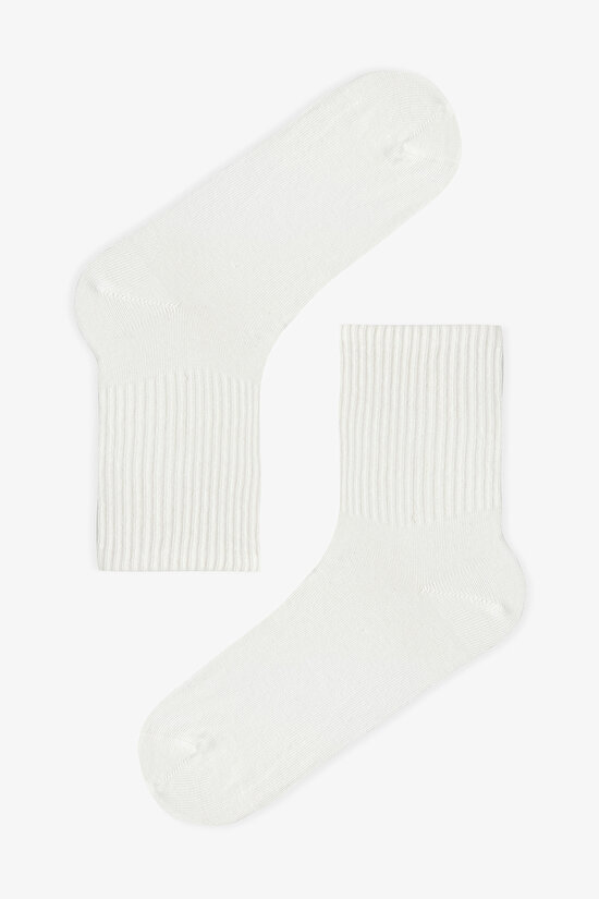 2 Çift Burun Dikişsiz Pamuklu Ayıcık Nakışlı Soket Çorap - 3