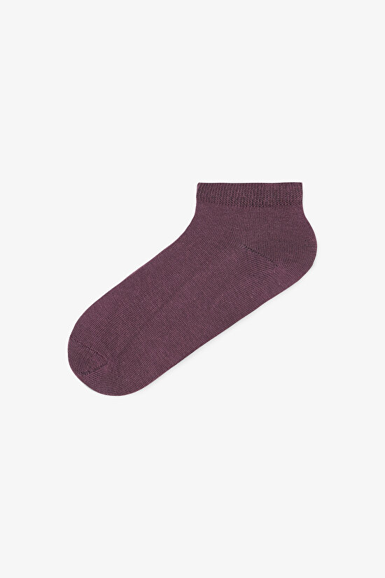 5 Çift Pamuklu Dama ve Çizgi Desenli Patik Çorap - 3