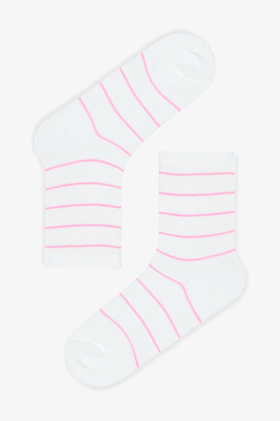 Kız Çocuk Pembe Safari 3lü Soket Çorap - 2