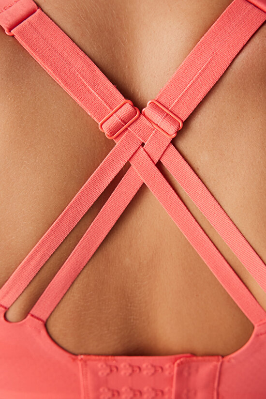 Fuşya Yüksek Desktek Sırt Detaylı Spor Sütyeni - 7
