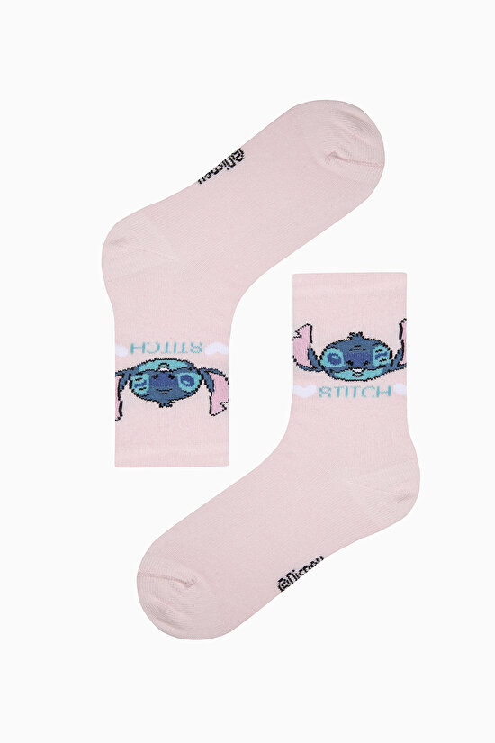 Kız Çocuk Stitch Çok Renkli 2li Soket Çorap - Stitch Koleksiyonu Kız Çocuk Stitch Çok Renkli 2li Soket Çorap - Stitch Koleksiyonu - 3
