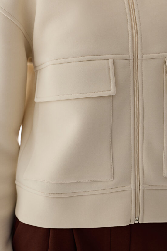 Stone Pocket Detail Scuba Jacket - 8