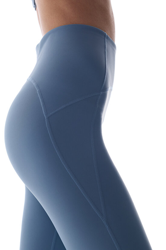 Koyu Mavi Curvy Waist Tayt - 3