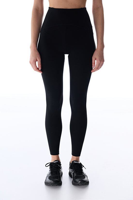 Siyah Curvy Waist Tayt - 4