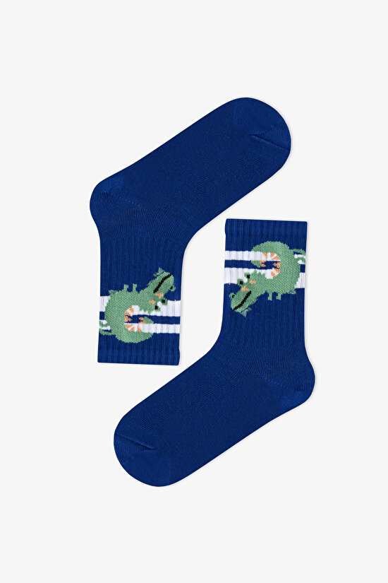 Boys' Jungle Animals Animal Print Cotton 3 Pack Ankle Socks - 3