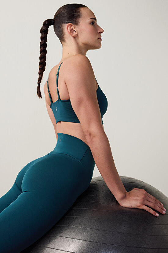 Dark Green Light Support V-Cut High Waist Zero Feel V Shape Leggings - 4