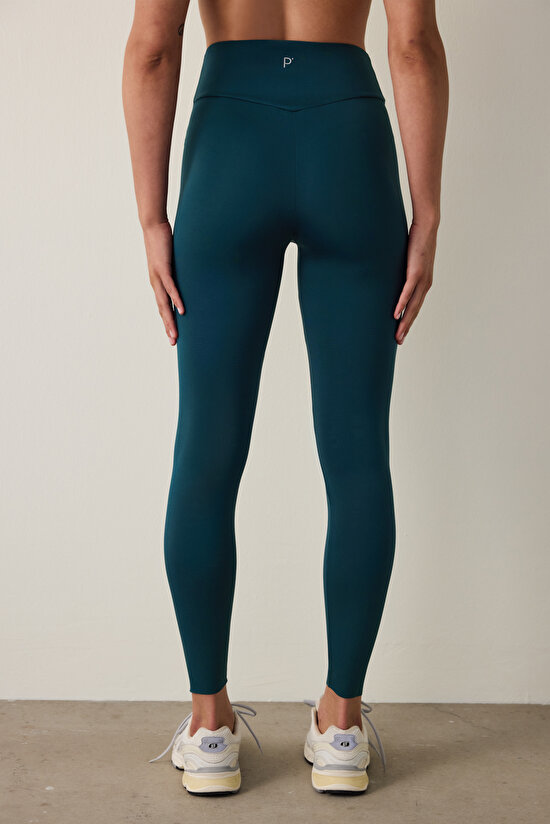 Dark Green Light Support V-Cut High Waist Zero Feel V Shape Leggings - 7