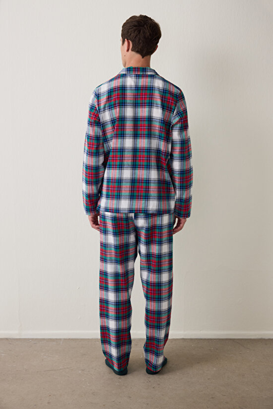 Ekoseli Light Erkek Uzun Kollu Gömlek Pijama Takımı - 10