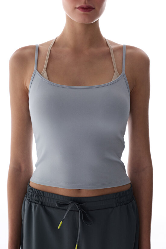 Gray Layered Active Top - 3