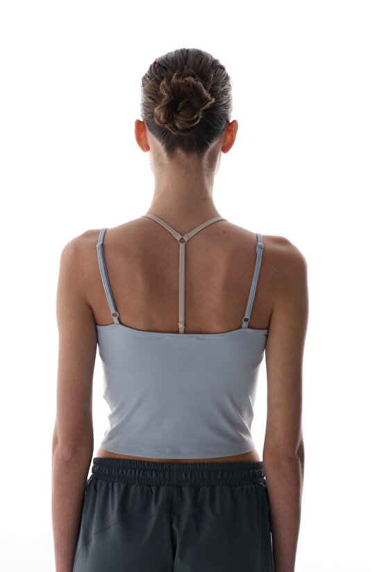 Grey Layered Crew Neck Sports Top - 7