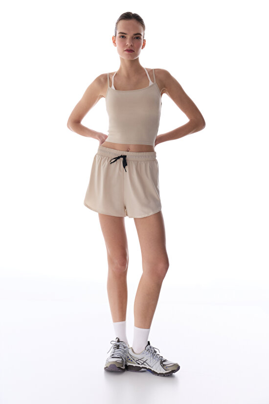 Beige Layered Active Top - 4
