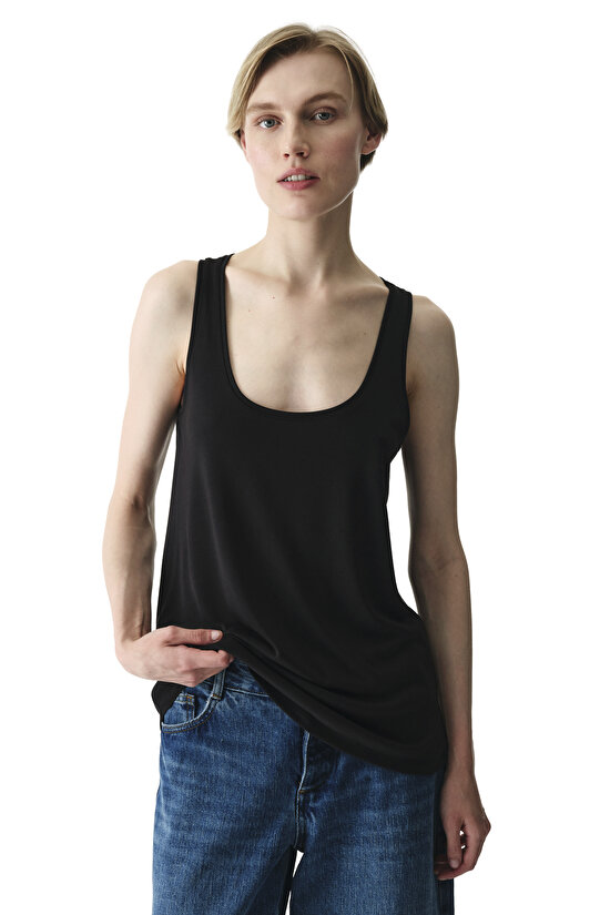 BASIC MODAL TANK TOP, L, BK3 SIYAH