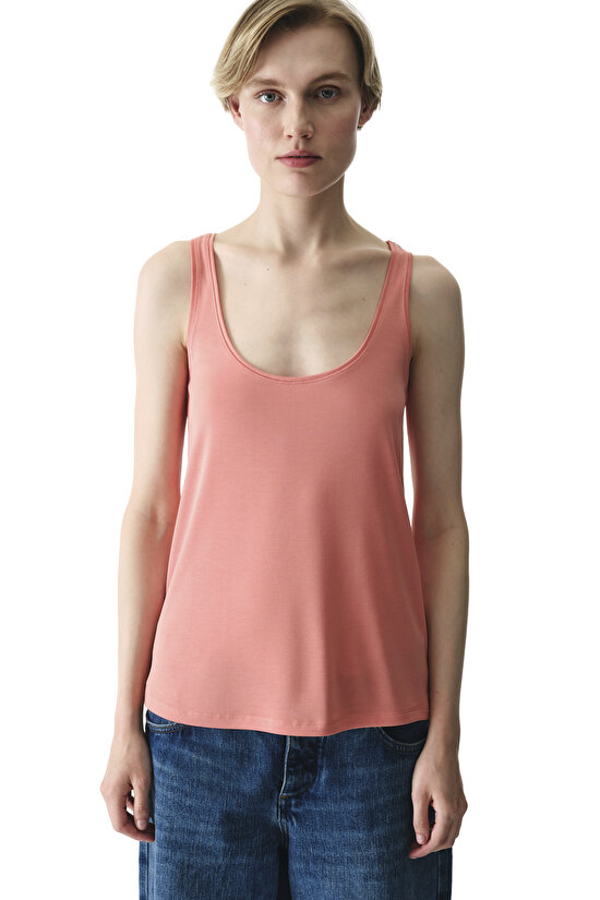 Coral U-Neck Modal Tank Top - 4