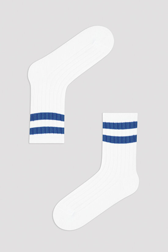 Girls White B.Daddy Rıb 3in1 Soket Socks - 3