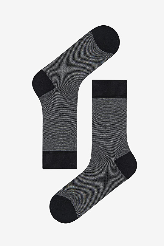 Man Stripe 5in1 Black Socket Socks - 3