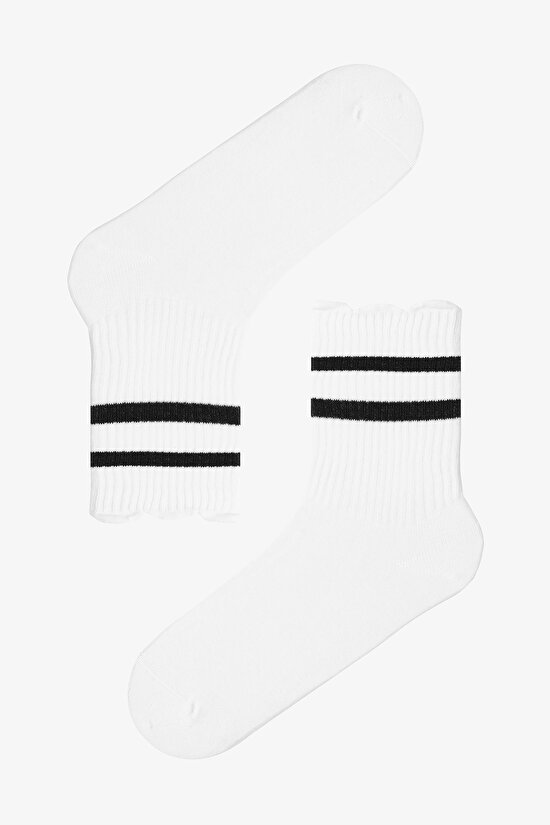 3 Pairs of Cotton Ruffle Tennis Socket Socks - 3