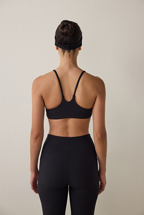 Siyah Fitilli Spor Sütyeni Siyah Fitilli Spor Sütyeni - 3