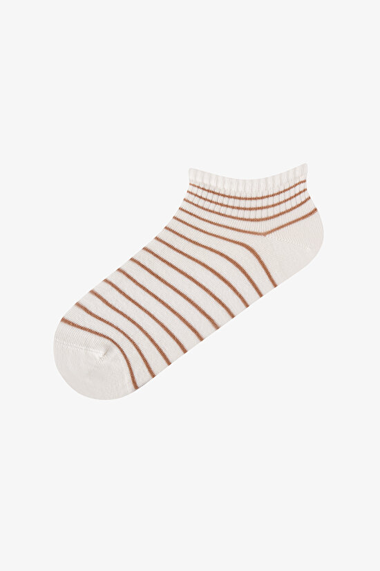 White Brown Curly Dog Dog Print 3 Pack Liner Socks - 3