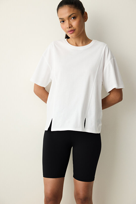 Siyah Yüksek Bel Biker Boy Relax Feel Tayt - 6