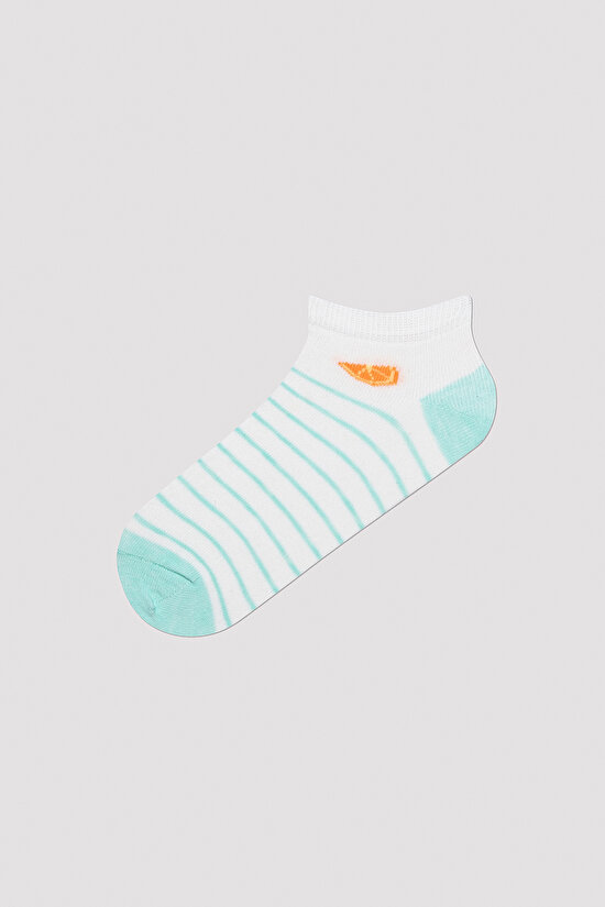 Orange Stripe 3in1 Liner Socks - 4