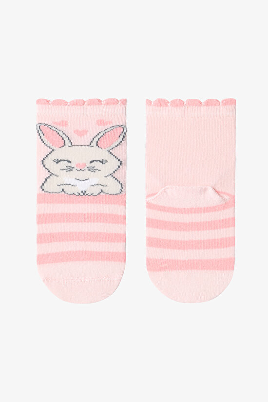 Multicolor Girls’ Sweetie Bunny 4-Pack Ankle Socks - 3
