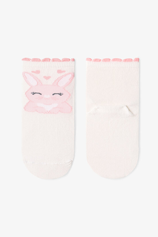 Multicolor Girls’ Sweetie Bunny 4-Pack Ankle Socks - 6
