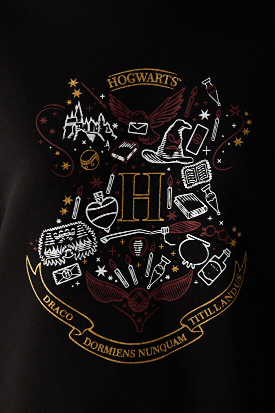 Hogwarts Black Hoodie Sweatshirt - Harry Potter Collection - 5
