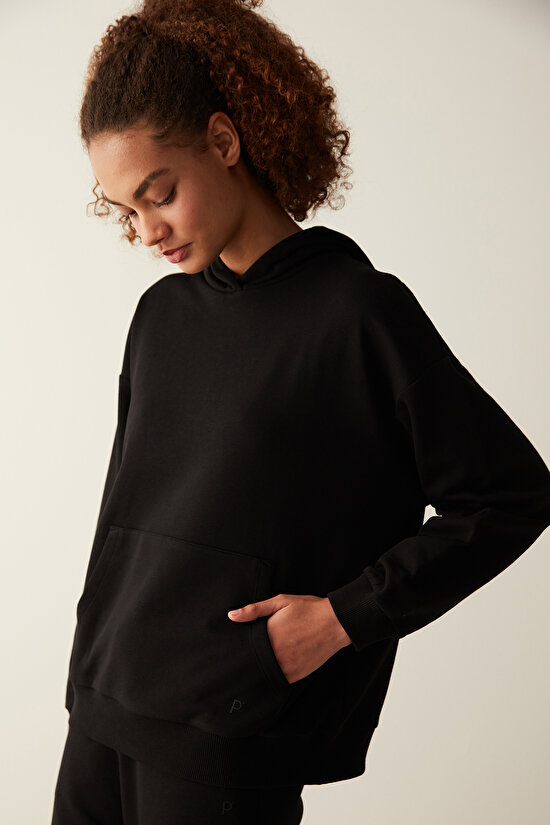 Oversize Active Black Sweatshirt - 1