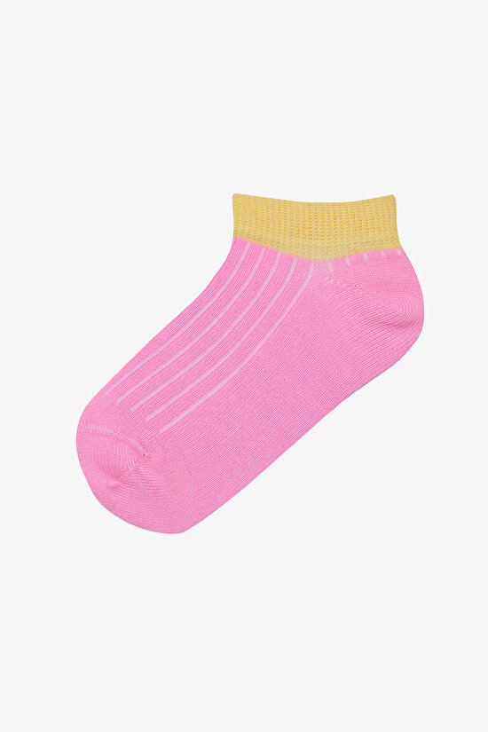 Kız Çocuk Check Çok Renkli 4lü Patik Çorap - 4