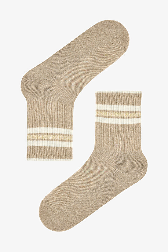 3 Pairs of Cotton Striped Tennis Socket Socks - 2