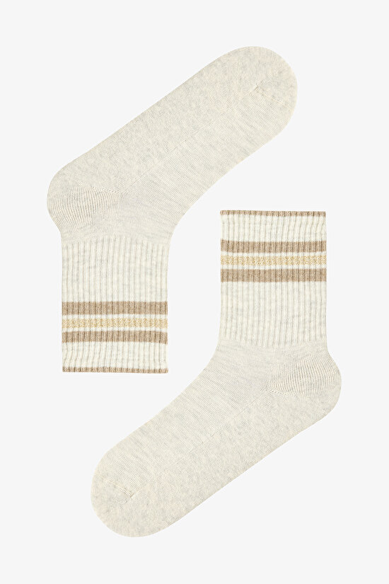3 Pairs of Cotton Striped Tennis Socket Socks - 3
