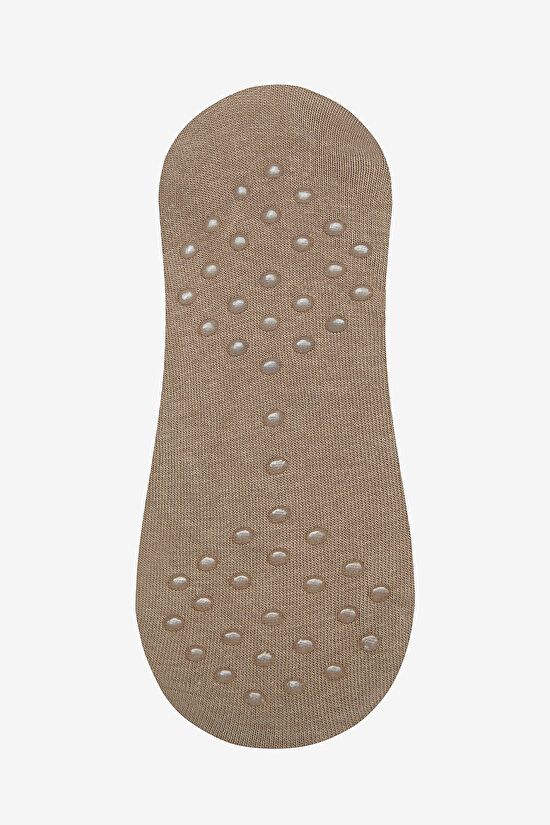 Leopard Cross Nude Ten Babet Çorabı - 3