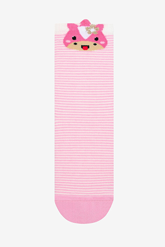 Kız Çocuk Funny Animals 4lü Çok Renkli Soket Çorap - 4